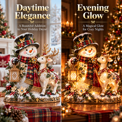 🎁 49% OFF Ends Today ☃️🦌 Snowman & Reindeer Glow™ – Lighted Christmas Tabletop Centerpiece ✨
