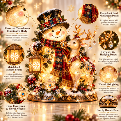 🎁 49% OFF Ends Today ☃️🦌 Snowman & Reindeer Glow™ – Lighted Christmas Tabletop Centerpiece ✨