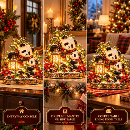 🎁 49% OFF Ends Today 🐼 Panda Family Christmas Glow™ – Lighted Parent & Cub Holiday Centerpiece ✨