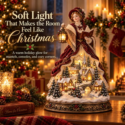 Last Day 49% OFF 🎄 Victorian Caroler Christmas Glow™ – Lighted Village Lady Tabletop Decor