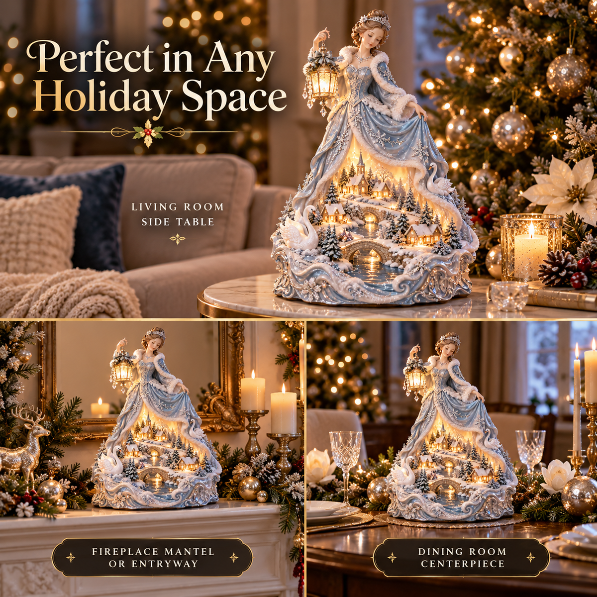 ✨ Holiday Sale 🦢 Swan Winter Village Glow — A Storybook Christmas for Your Home
