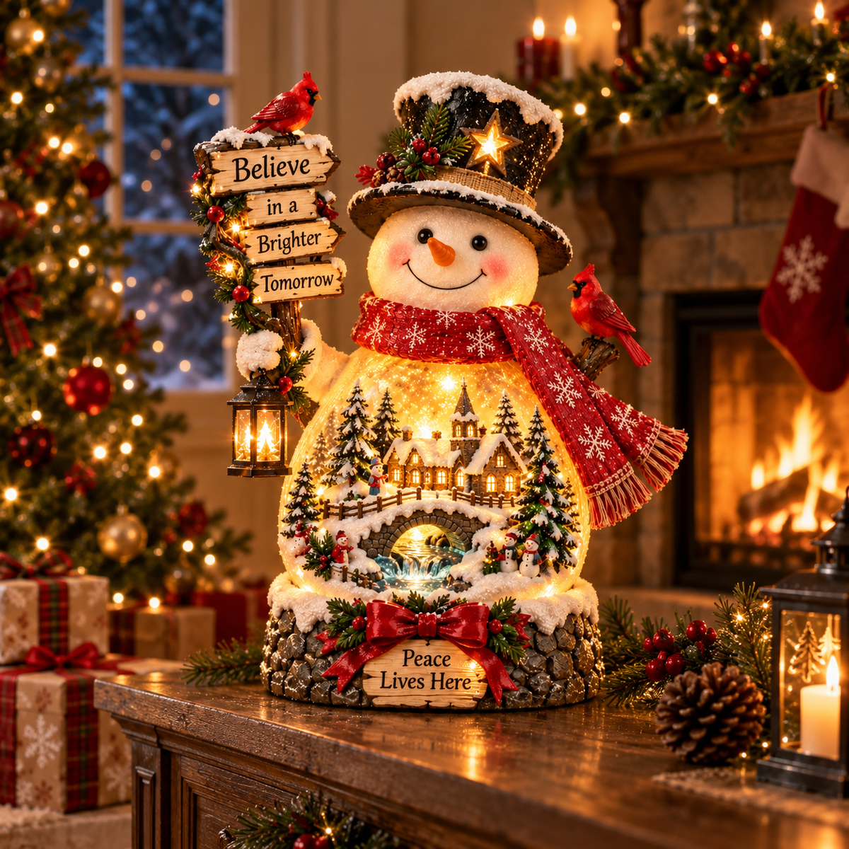 🎁✨ Last Day 49% OFF ☃️ A Message of Hope Snowman Lamp™ – Meaningful Christmas Gift