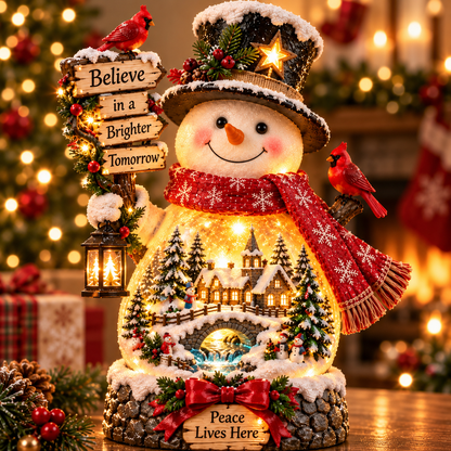 🎁✨ Last Day 49% OFF ☃️ A Message of Hope Snowman Lamp™ – Meaningful Christmas Gift