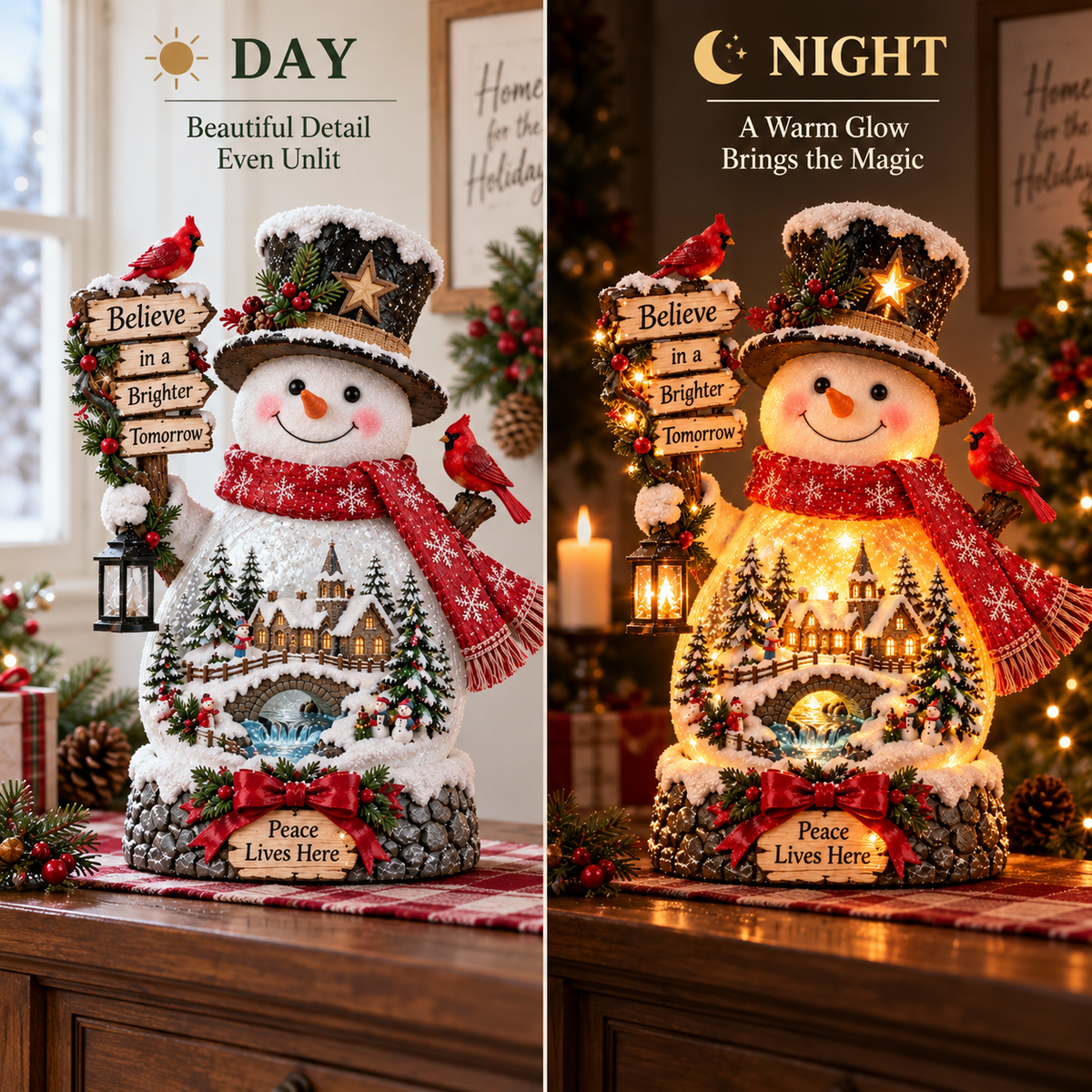 🎁✨ Last Day 49% OFF ☃️ A Message of Hope Snowman Lamp™ – Meaningful Christmas Gift