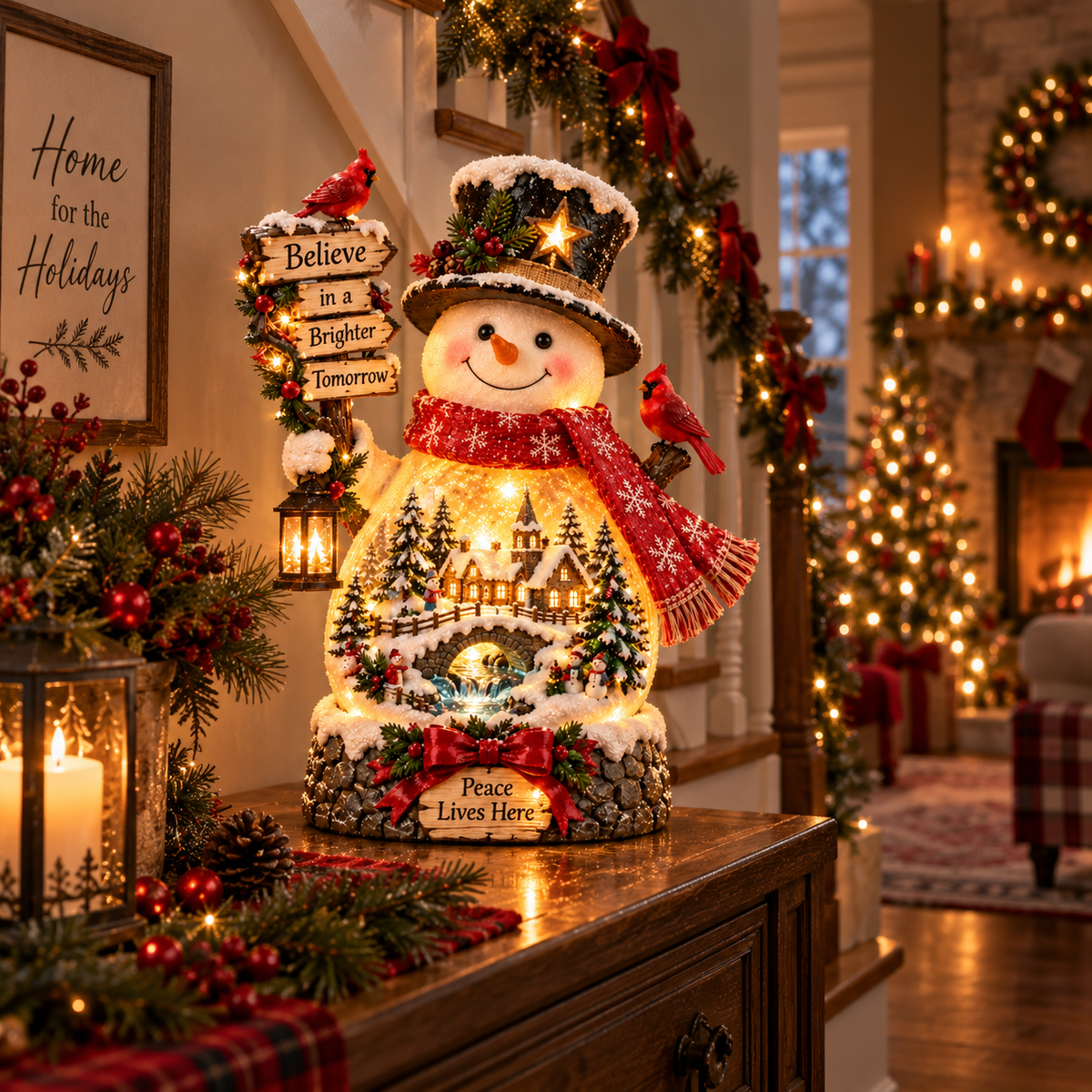 🎁✨ Last Day 49% OFF ☃️ A Message of Hope Snowman Lamp™ – Meaningful Christmas Gift