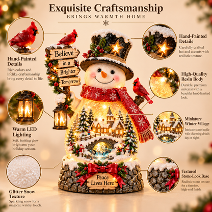 🎁✨ Last Day 49% OFF ☃️ A Message of Hope Snowman Lamp™ – Meaningful Christmas Gift