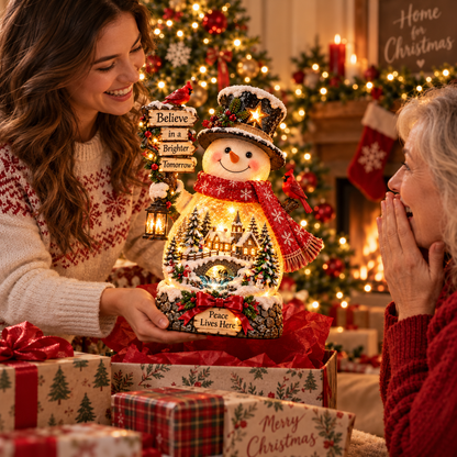 🎁✨ Last Day 49% OFF ☃️ A Message of Hope Snowman Lamp™ – Meaningful Christmas Gift