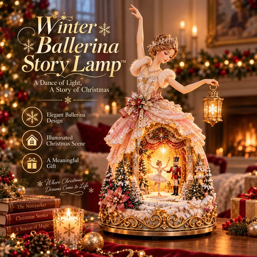 🔥LAST DAY 49% OFF 🩰 Winter Ballerina Story Lamp™ – Lighted Nutcracker Christmas Tabletop Decor