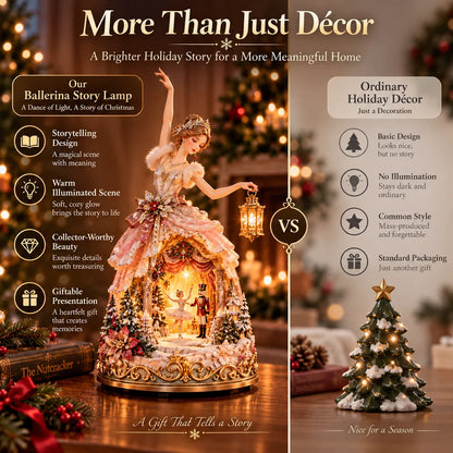 🔥LAST DAY 49% OFF 🩰 Winter Ballerina Story Lamp™ – Lighted Nutcracker Christmas Tabletop Decor