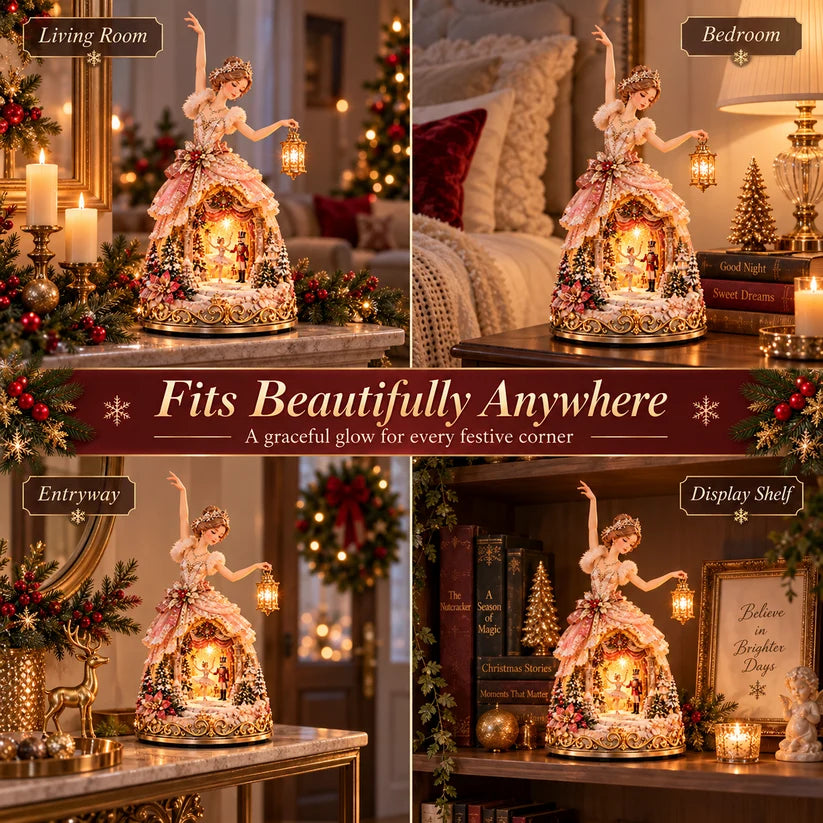 🔥LAST DAY 49% OFF 🩰 Winter Ballerina Story Lamp™ – Lighted Nutcracker Christmas Tabletop Decor