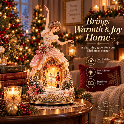 🔥LAST DAY 49% OFF 🩰 Winter Ballerina Story Lamp™ – Lighted Nutcracker Christmas Tabletop Decor