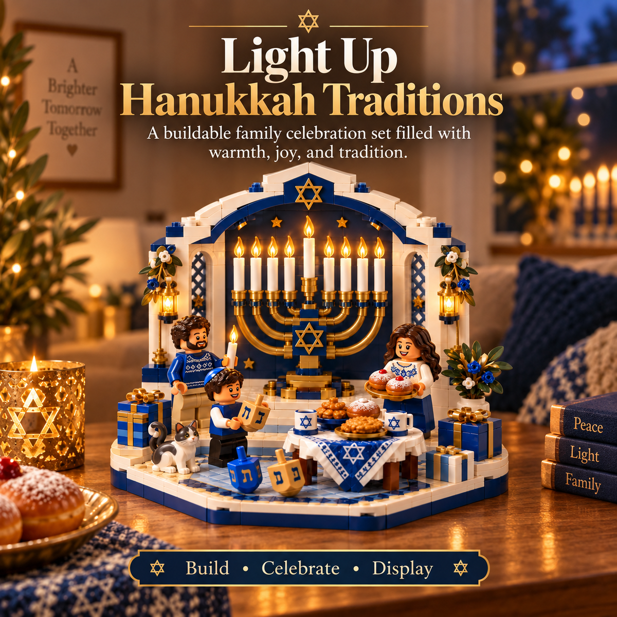 🕎 Last Day 49% OFF🔥 Build, Light & Celebrate Hanukkah Together