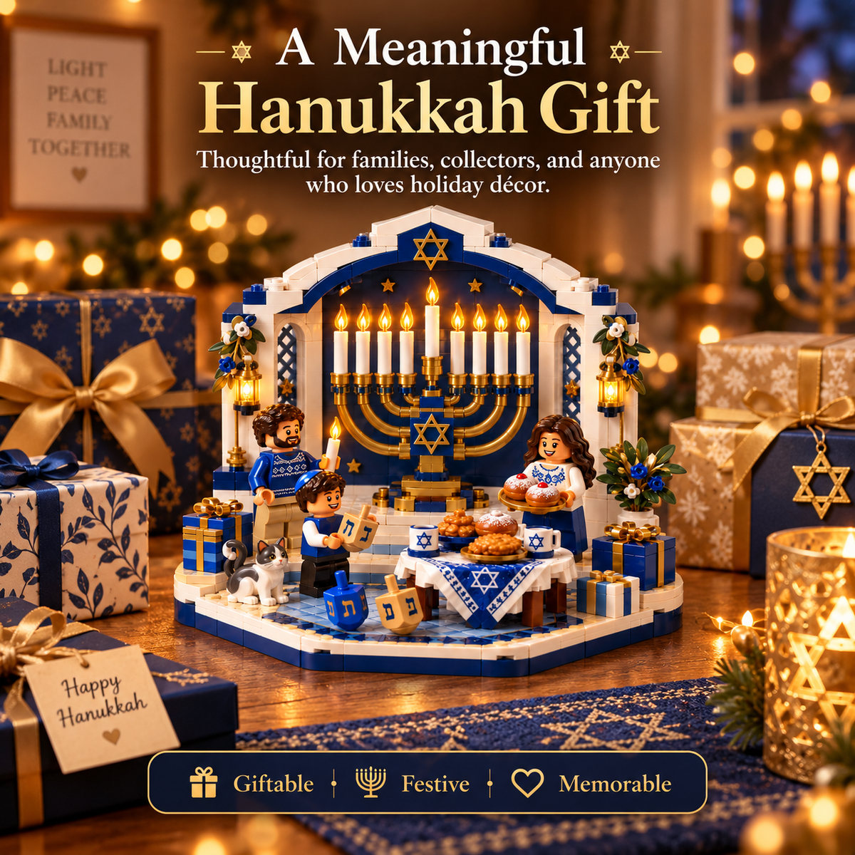 🕎 Last Day 49% OFF🔥 Build, Light & Celebrate Hanukkah Together