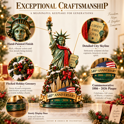 🇺🇸✨ 140 Years of Lady Liberty™ – A Christmas Keepsake of Freedom & Hope