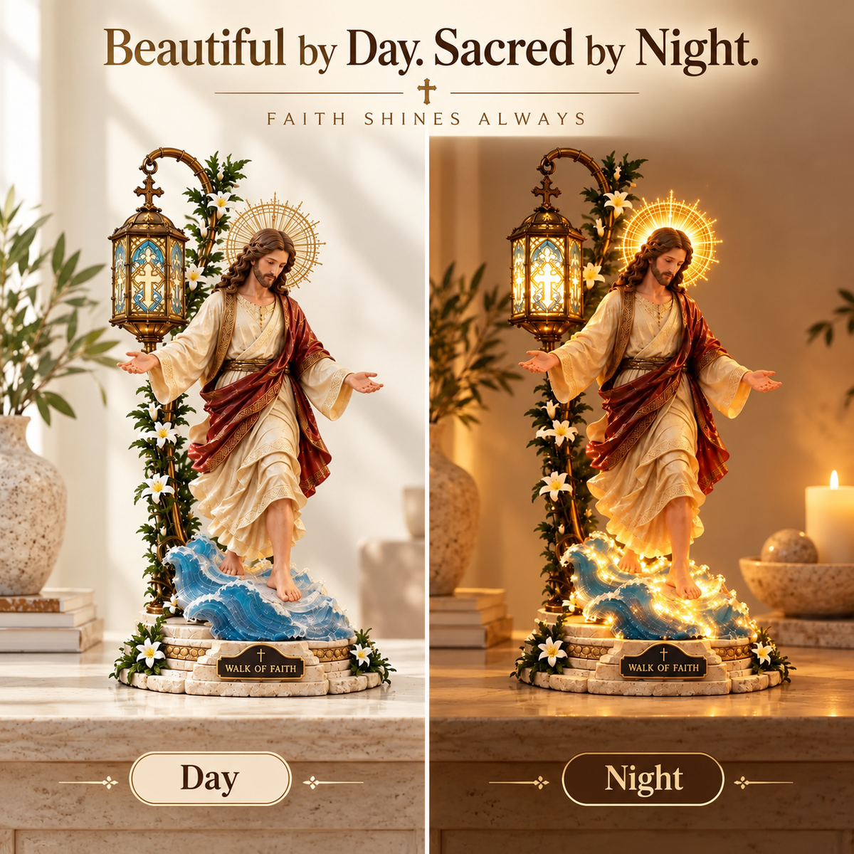 🔥 LAST DAY 50% OFF✝️ Walk of Faith™ Illuminated Jesus Tabletop Decor – A Guiding Light for Your Home