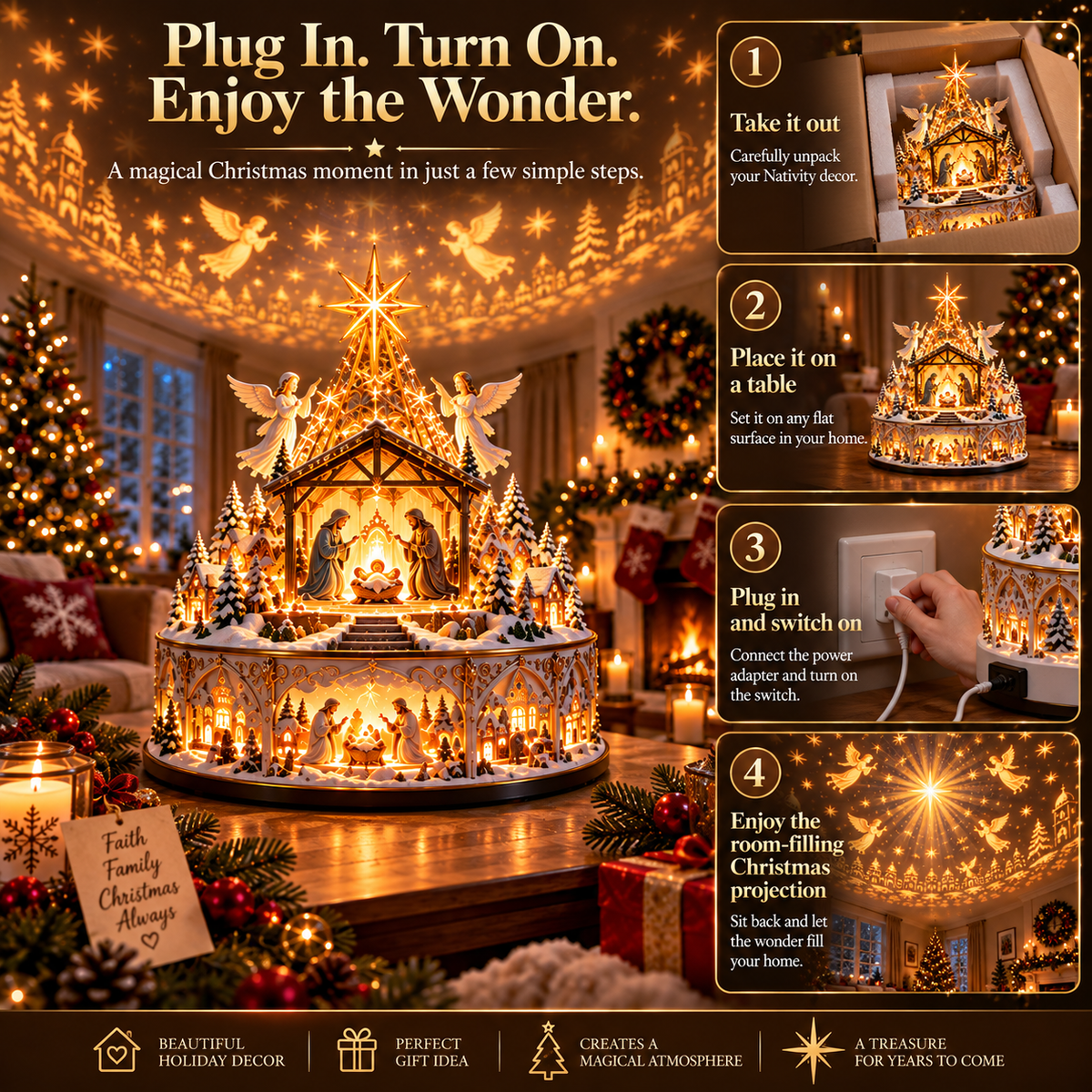 🌟 Bethlehem Sky Village™ – Let the Story of Christmas Fill the Room
