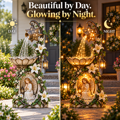 👼✨ Angel Starlight Garden Fountain™ – Faith-Inspired Lighted Outdoor Decor
