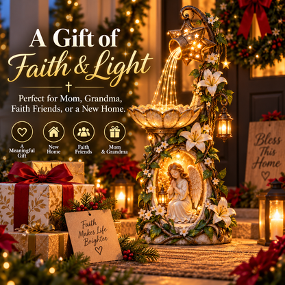 👼✨Last Day 49% OFF✨ Angel Starlight Garden Fountain™ – Faith-Inspired Lighted Outdoor Decor