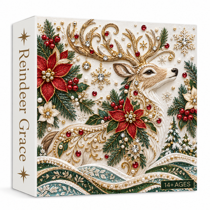 🦌✨ Reindeer Grace™ 1000-Piece Christmas Art Puzzle A Holiday Masterpiece You Build & Display