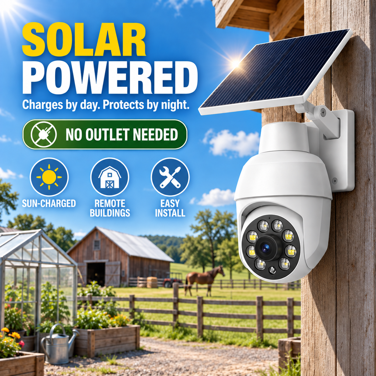 ⏰Final 3 Hours Sale 50% OFF🔥🔥 - Solar-Powered Simulated Surveillance Camera Street Light