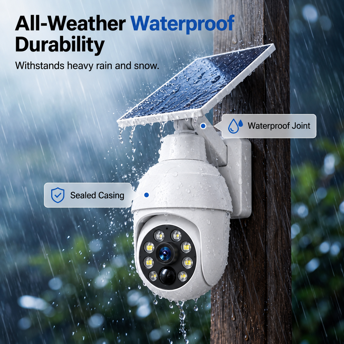 ⏰Final 3 Hours Sale 50% OFF🔥🔥 - Solar-Powered Simulated Surveillance Camera Street Light