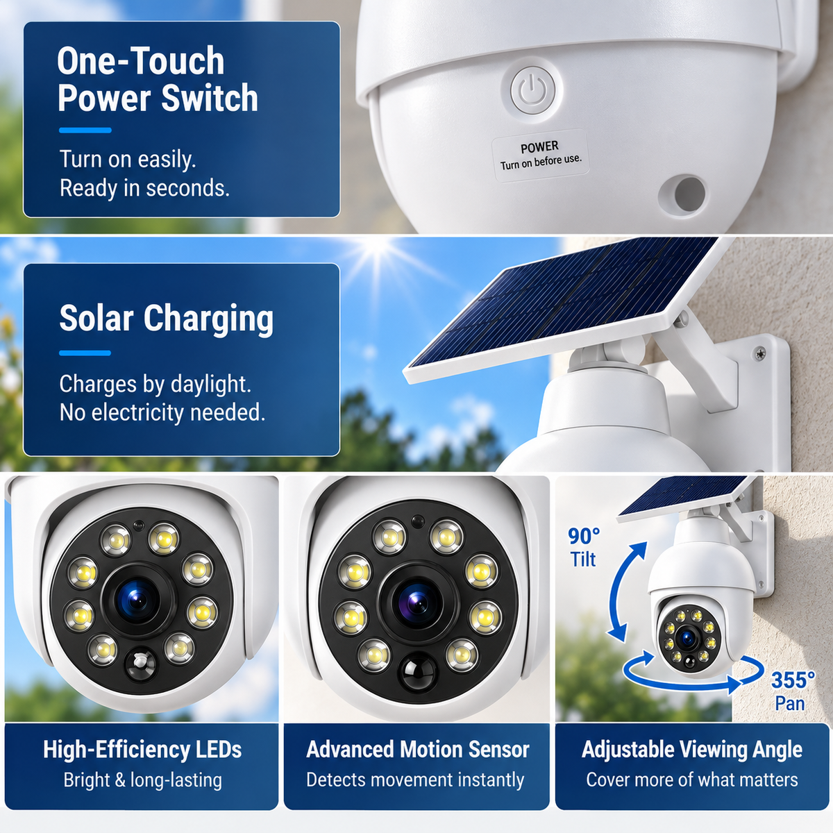 ⏰Final 3 Hours Sale 50% OFF🔥🔥 - Solar-Powered Simulated Surveillance Camera Street Light
