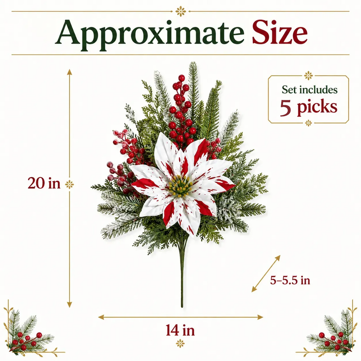 ❀Last Day 49% OFF🔥Christmas Poinsettia Planter Inserts