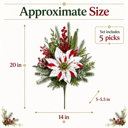 ❀Last Day 49% OFF🔥Christmas Poinsettia Planter Inserts