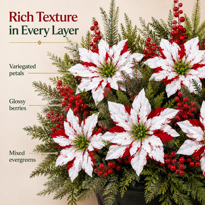 ❀Last Day 49% OFF🔥Christmas Poinsettia Planter Inserts