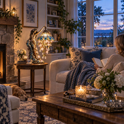 🦚 Peacock Lady Floral Lamp™ – A Stunning Piece Of Art That Lights Up Your Home
