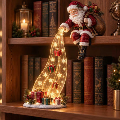 🎅⭐ Santa Christmas Light Cascade™ – Festive Tabletop & Shelf Decor
