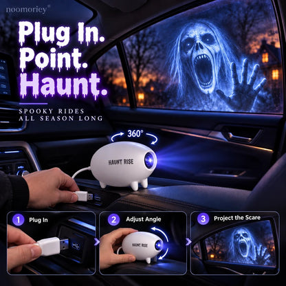 🎃 Halloween window projector✨ 16 Spooky Movies – USB-Powered Christmas Decoration