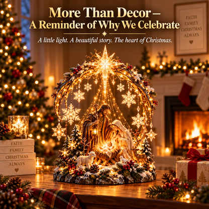 🔥 Last Day 50% OFF 🔥⭐ Bethlehem Starlight Nativity Arch™ – Lighted Christmas Tabletop Decor