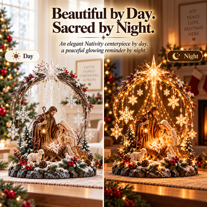 🔥 Last Day 50% OFF 🔥⭐ Bethlehem Starlight Nativity Arch™ – Lighted Christmas Tabletop Decor