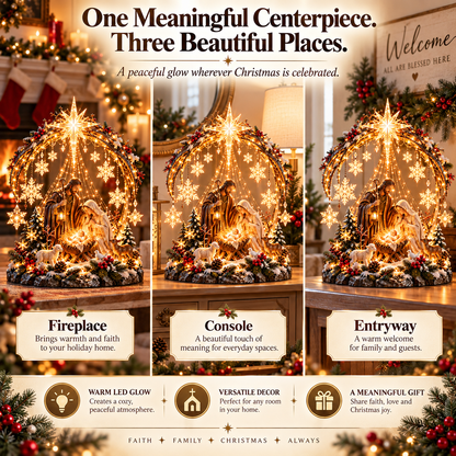🔥 Last Day 50% OFF 🔥⭐ Bethlehem Starlight Nativity Arch™ – Lighted Christmas Tabletop Decor