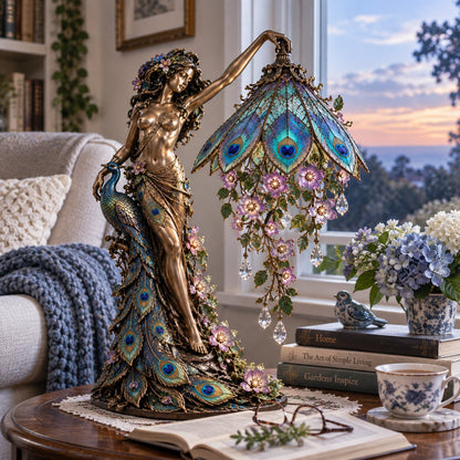 🦚 Peacock Lady Floral Lamp™ – A Stunning Piece Of Art That Lights Up Your Home