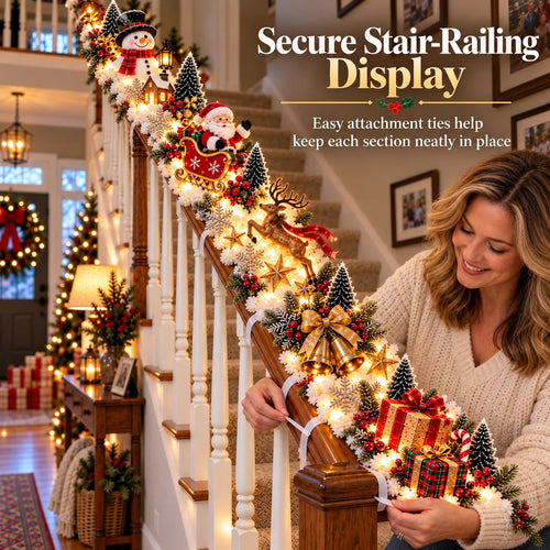 🎅 Turn Your Staircase Into Santa’s Christmas Wonderland