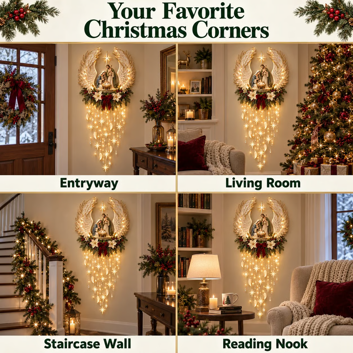 🔥 Last Day 49% OFF ✝️Heavenly Embrace™ Christmas Wall Light