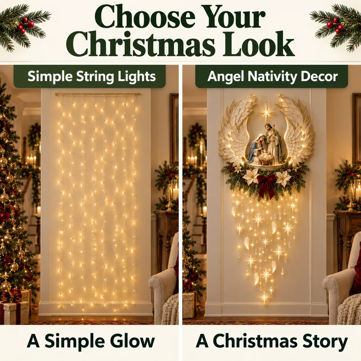🔥 Last Day 49% OFF ✝️Heavenly Embrace™ Christmas Wall Light