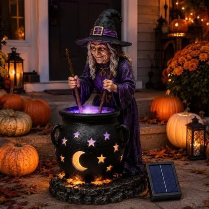 🧙‍♀️ HALLOWEEN SPECIAL - Glowing Witch Cauldron Solar Light