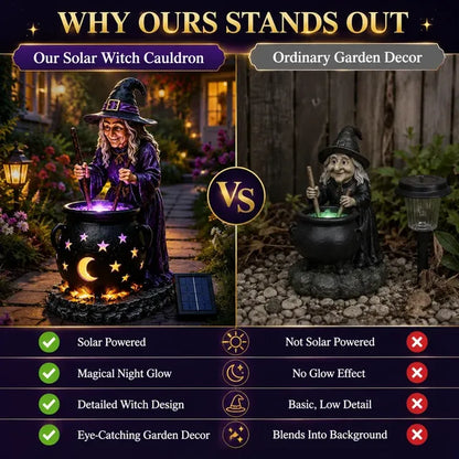 🧙‍♀️ HALLOWEEN SPECIAL - Glowing Witch Cauldron Solar Light