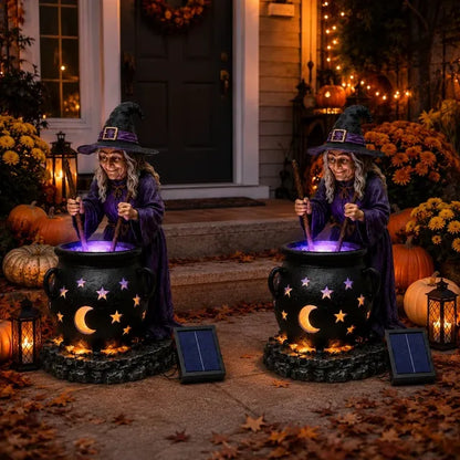 🧙‍♀️ HALLOWEEN SPECIAL - Glowing Witch Cauldron Solar Light