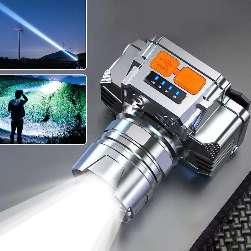 🐟🔦 Rechargeable LED Headlamp–Bright hands-free lighting for fishing, repairs, camping & everyday emergencies.