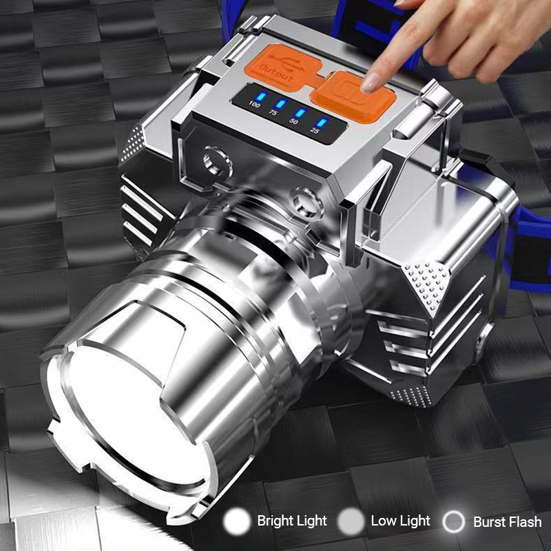 🐟🔦 Rechargeable LED Headlamp–Bright hands-free lighting for fishing, repairs, camping & everyday emergencies.